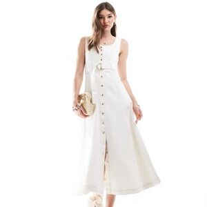 EVER NEW (Australia) White Denim Dress